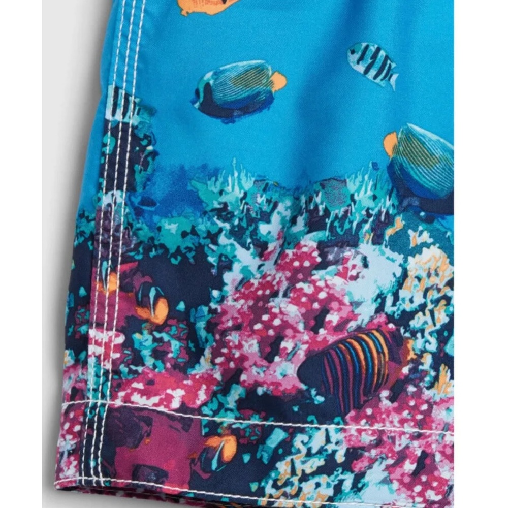 Gap Boys Ocean Fish Swim Trunks Shorts - Picture 3 of 4